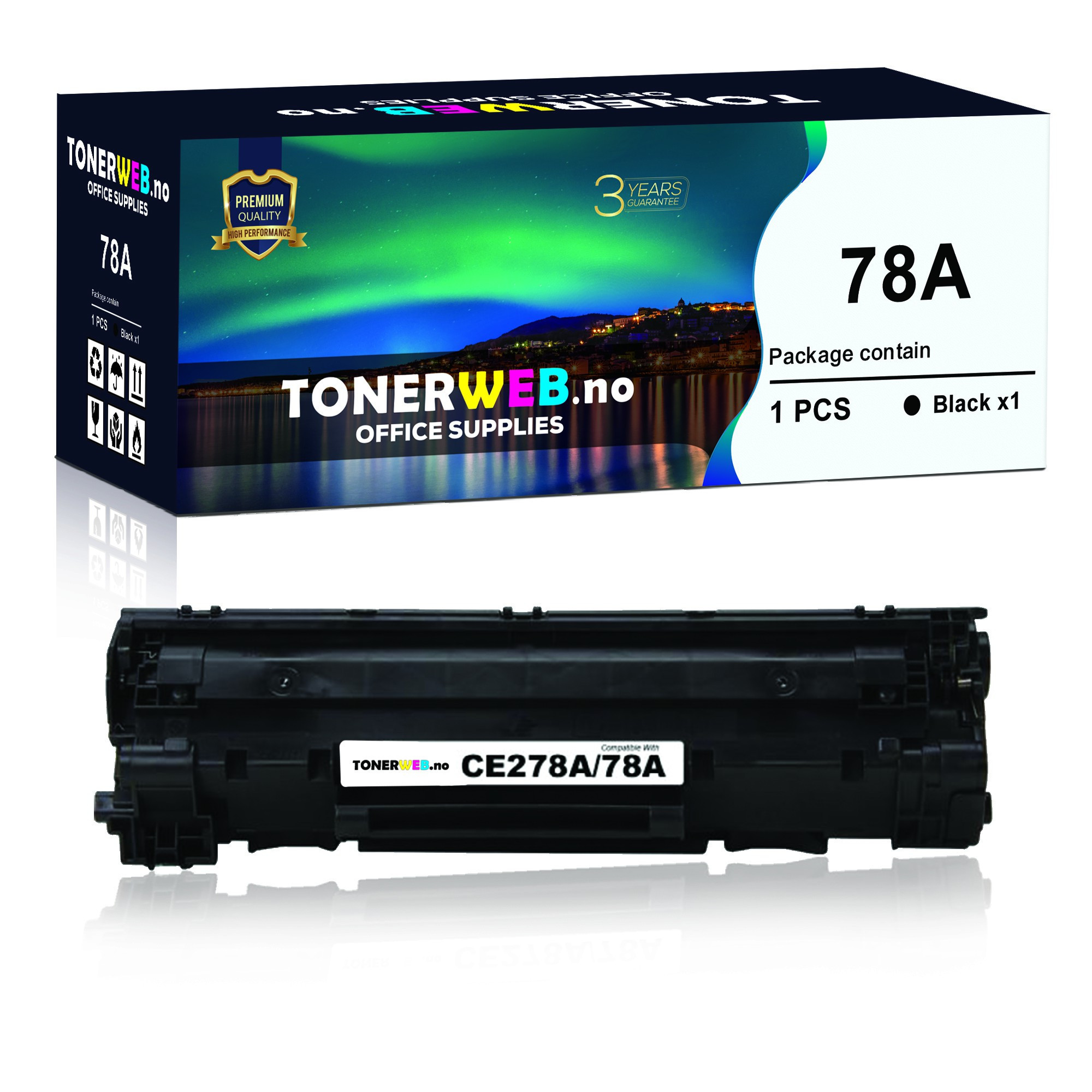 BildeTonerkassett, erstatter HP Toner Sort LaserJet 78A (2.100 sider)