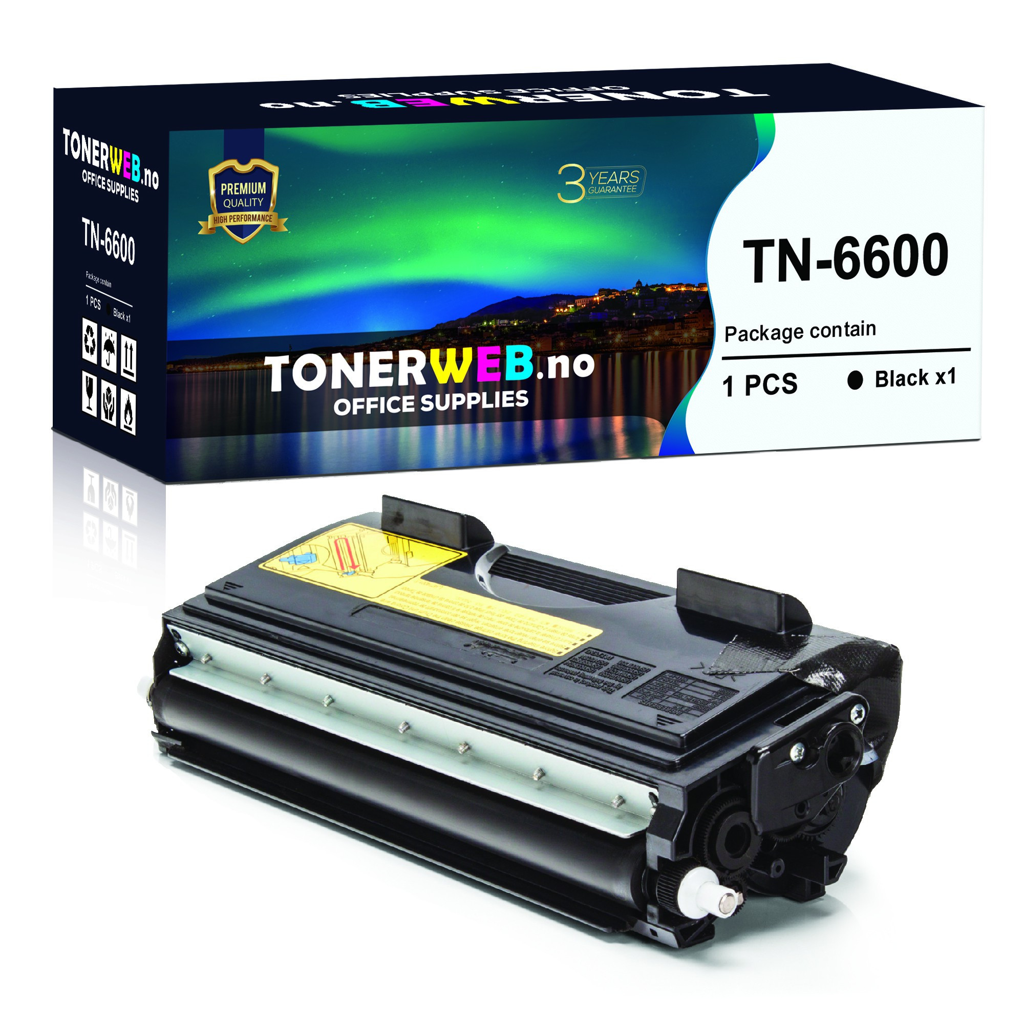BildeTonerkassett, erstatter Brother TN-6600 Sort (6.000 sider)