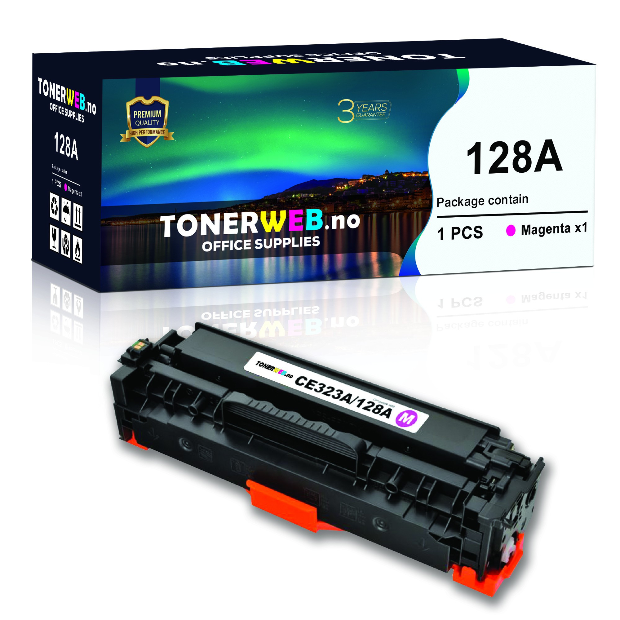 BildeTonerkassett, erstatter HP Magenta 128A (1.300 sider) 