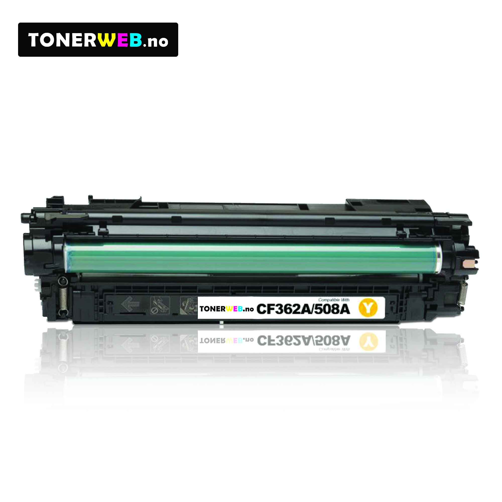 Tonerkassett, erstatter HP Gul 508A (5.000 sider)