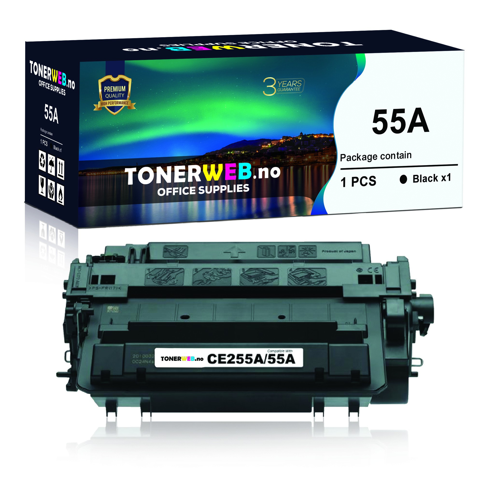 BildeTonerkassett, erstatter HP Sort 55A (6.000 sider)