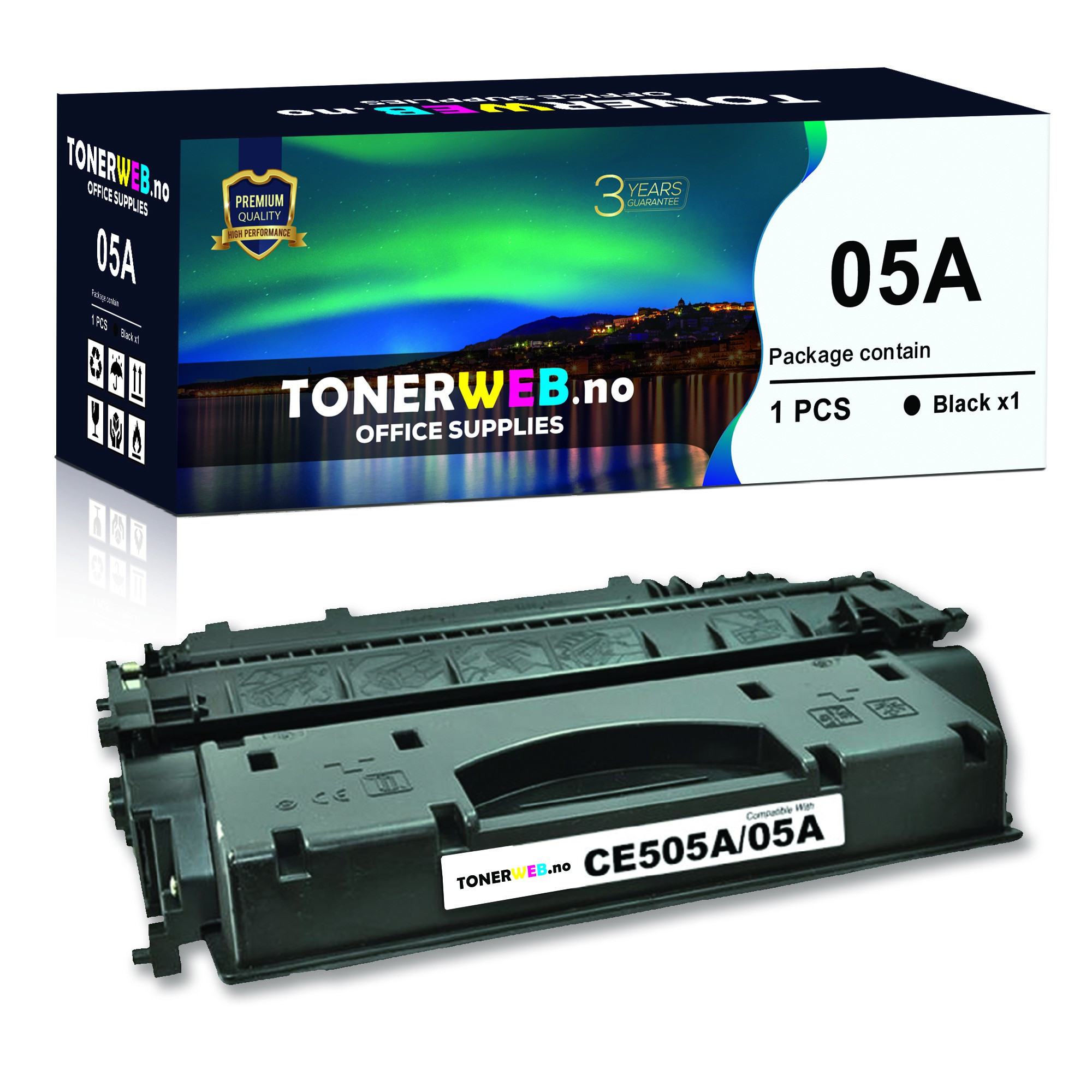 BildeTonerkassett, erstatter HP Sort 05A (2.700 sider) 