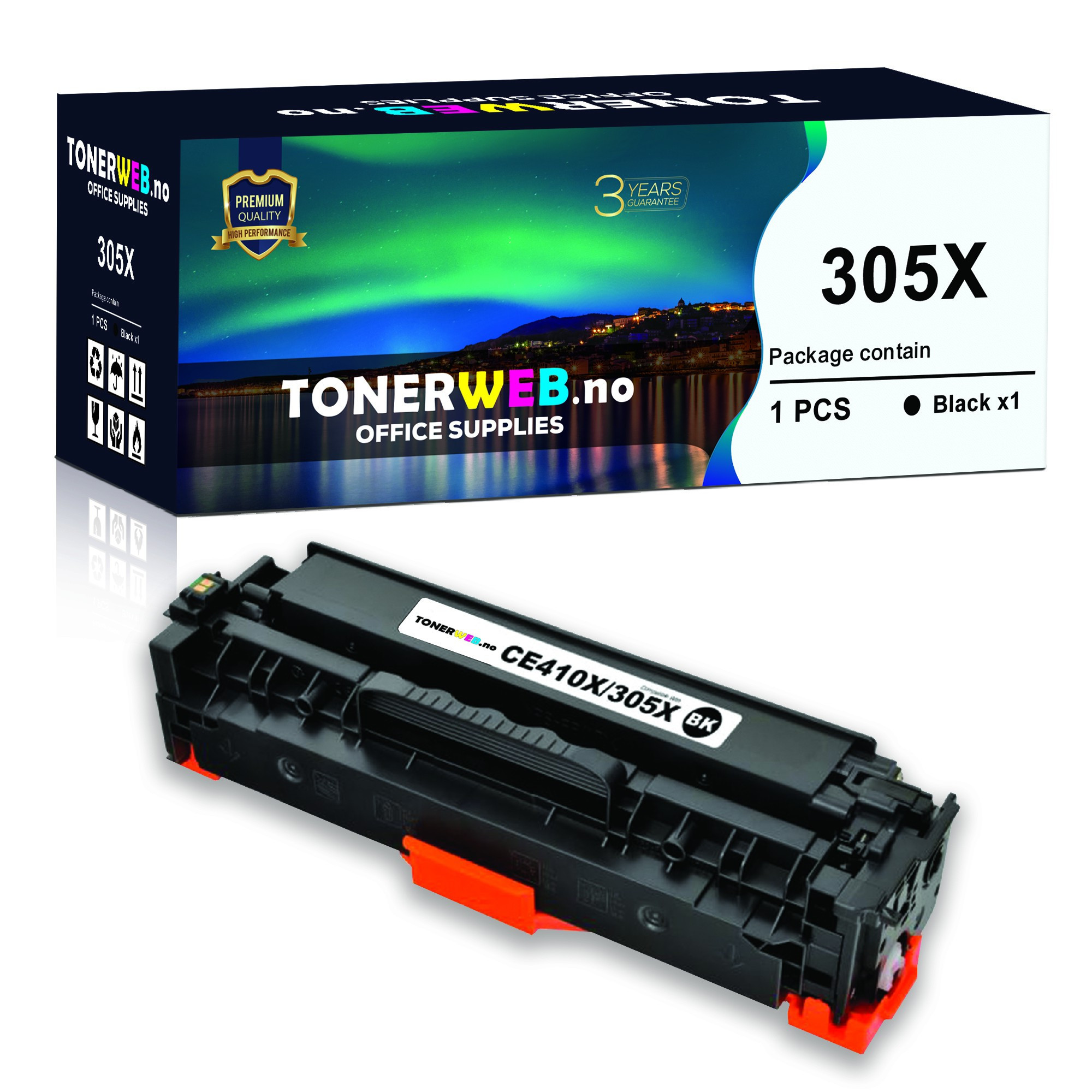 BildeTonerkassett, erstatter HP Sort 305X (4.000 sider) 