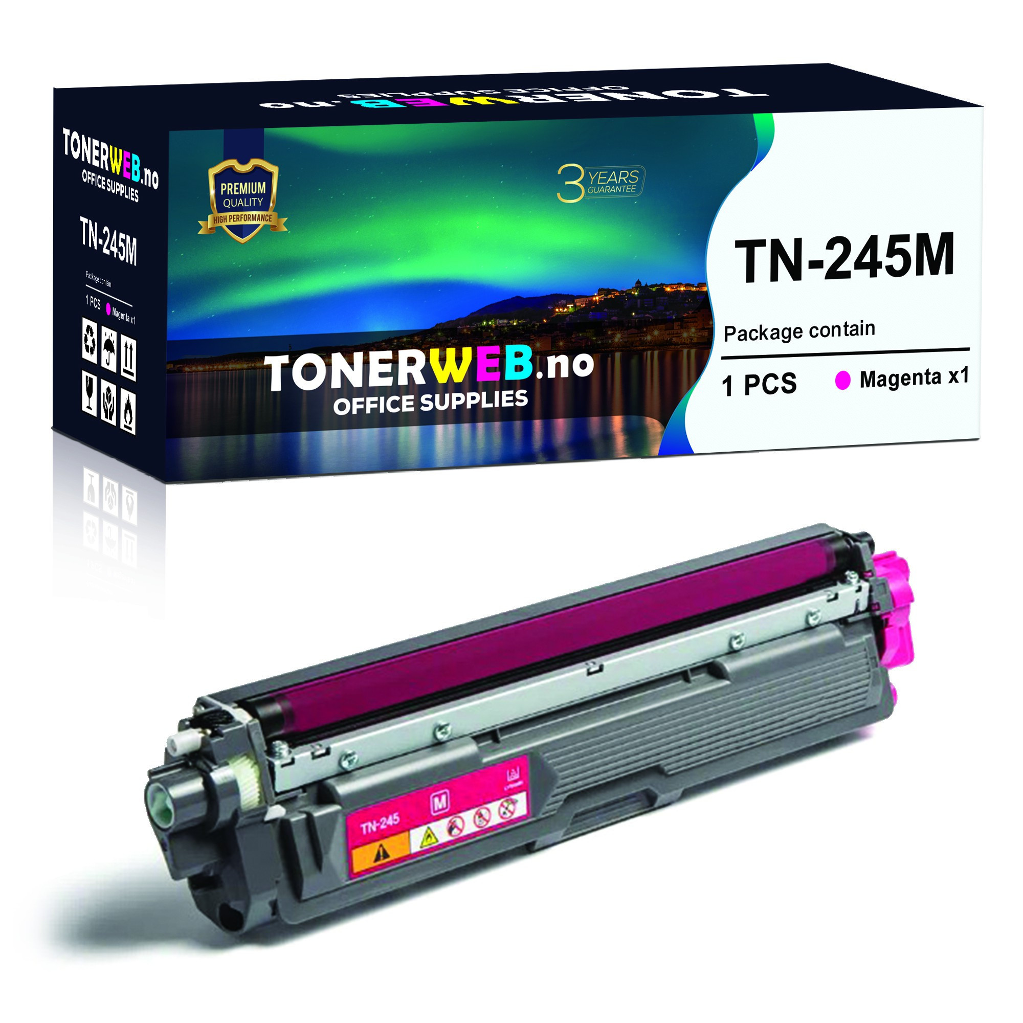 BildeTonerkassett, erstatter Brother TN245M TN-245 (2.200 sider)