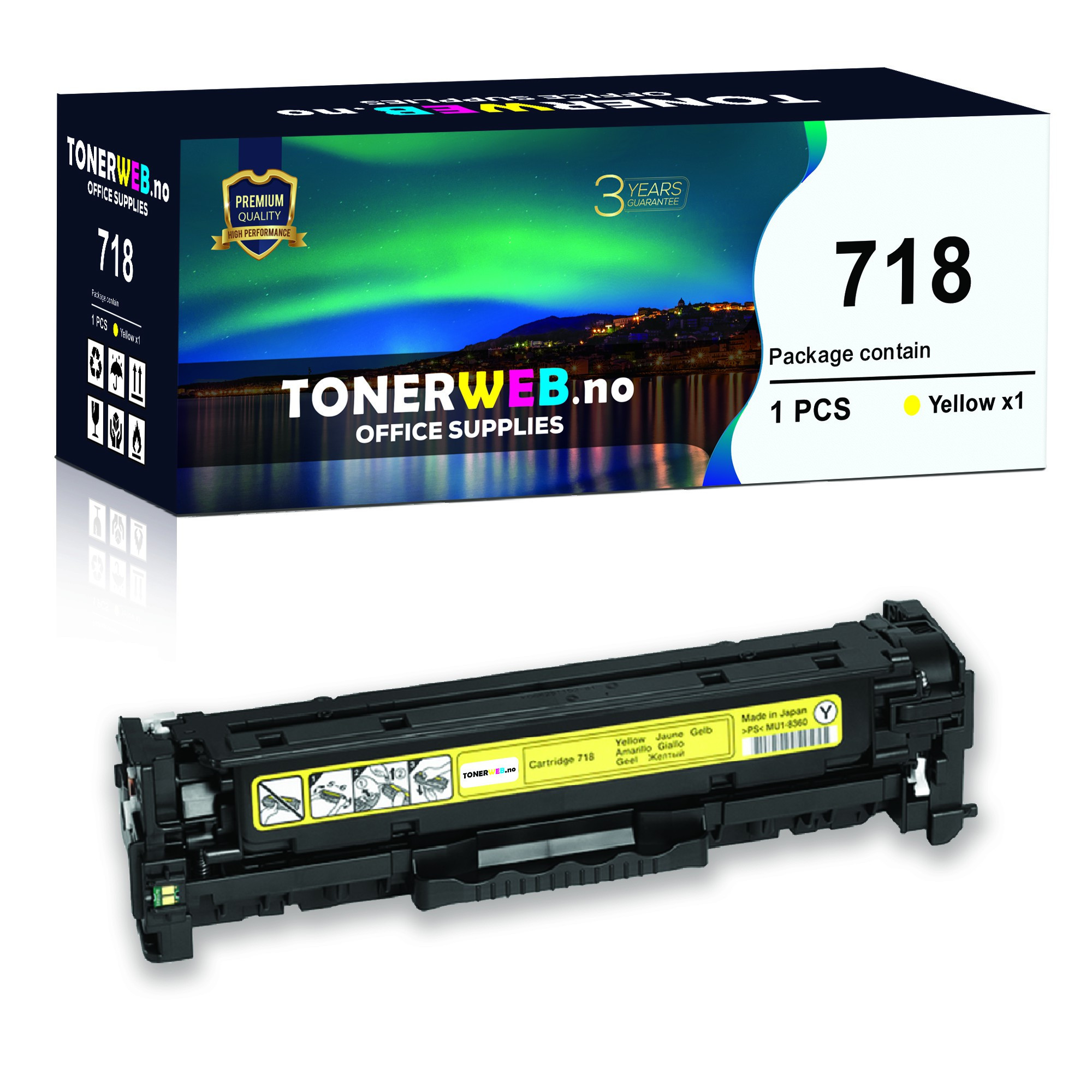 BildeCanon Toner Gul 718Y (2.900 sider) - Erstatter 2659B002