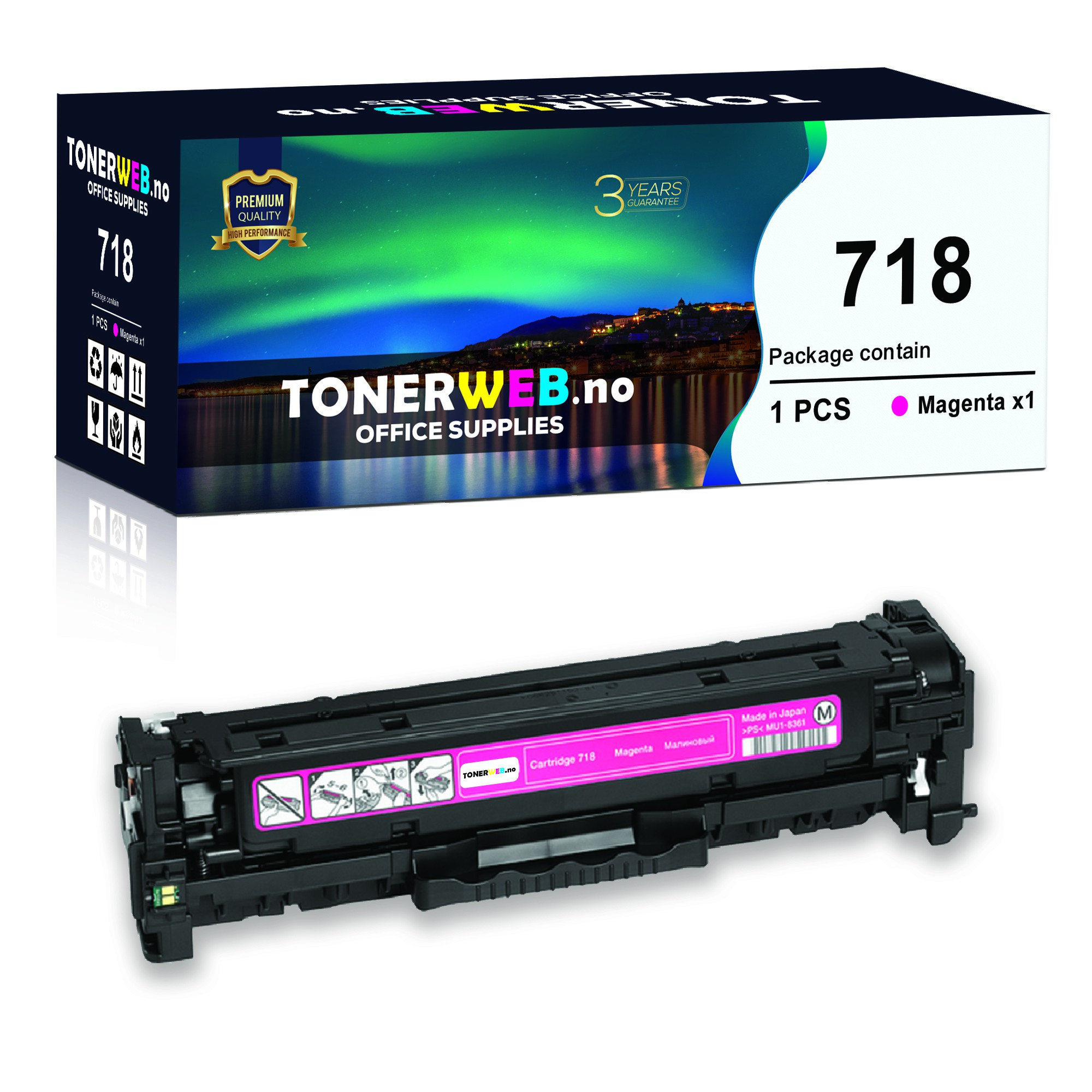 BildeCanon Toner Magenta 718M (2.900 sider) - Erstatter 2660B002