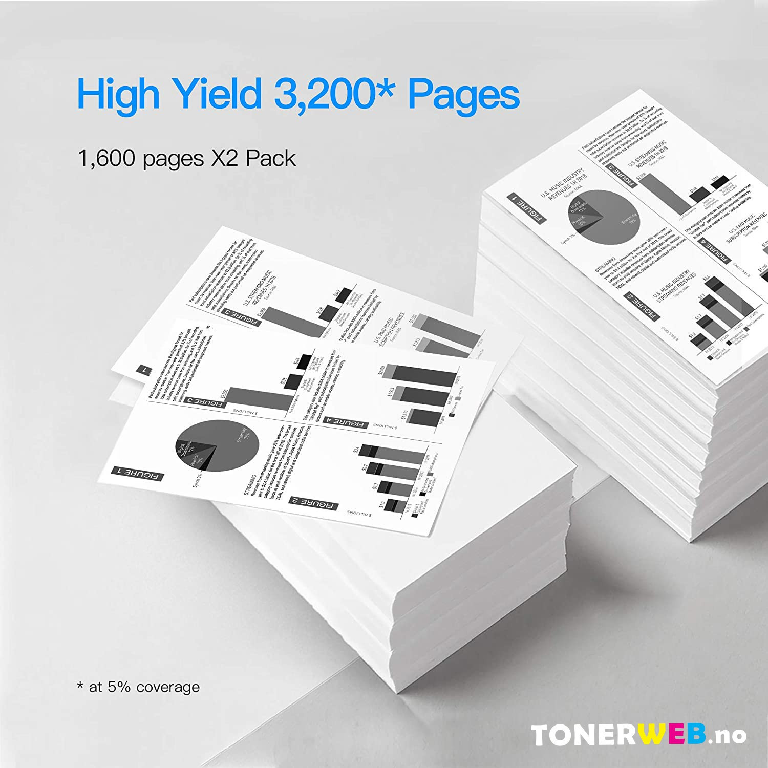Tonerkassett, erstatter HP Cyan 415A (2100 sider)