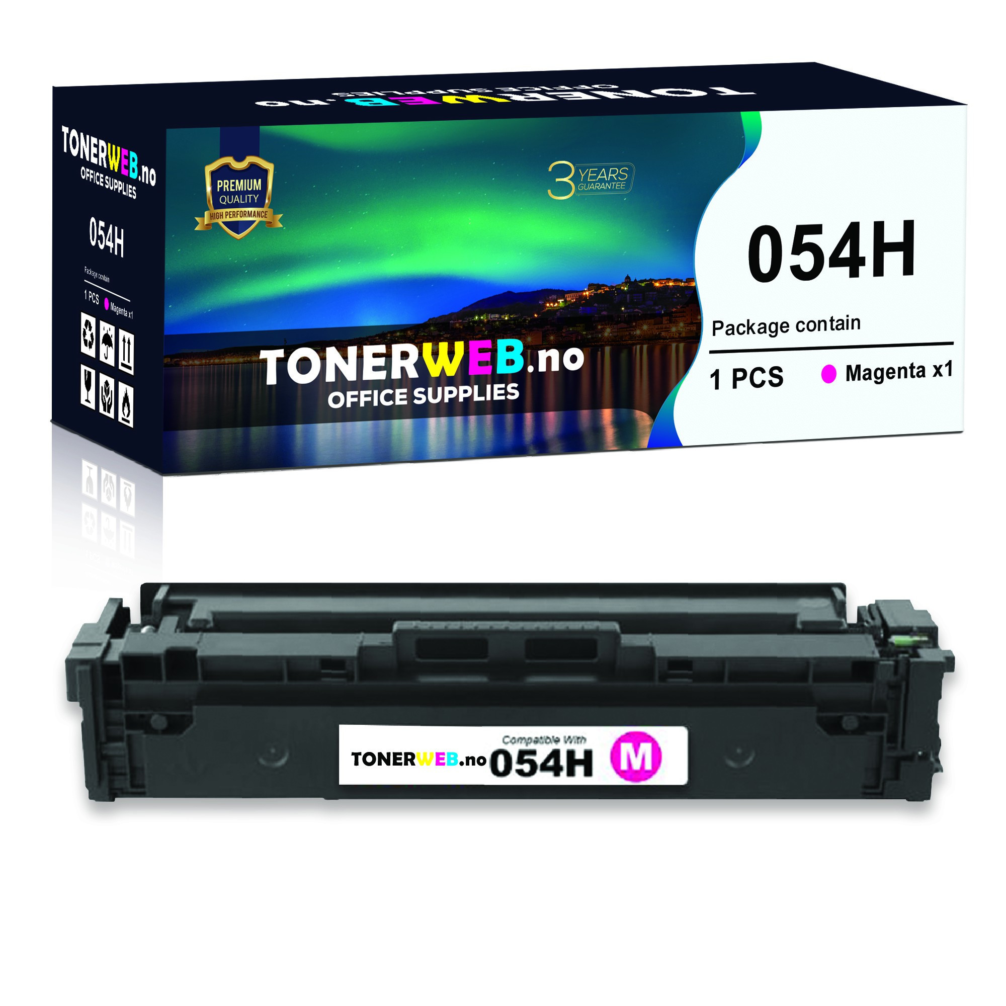 BildeTonerkassett, erstatter Canon 054 H M (2300 sider) 3026C002
