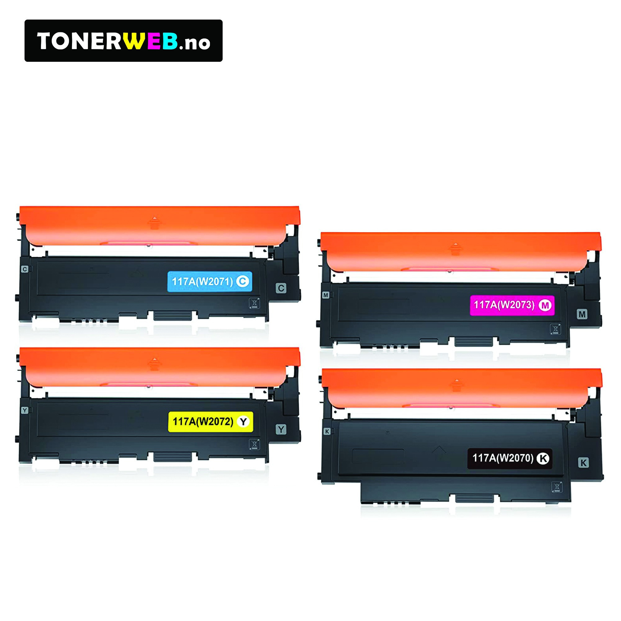 Tonerkassett, erstatter HP Toner 4 -pack 117A BK/C/Y/M