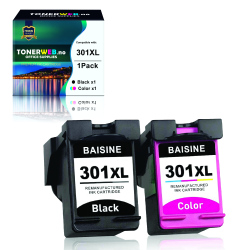 BildeBlekkpatron, erstatter HP Blekkpatron 3-Farge 301XL, 2...