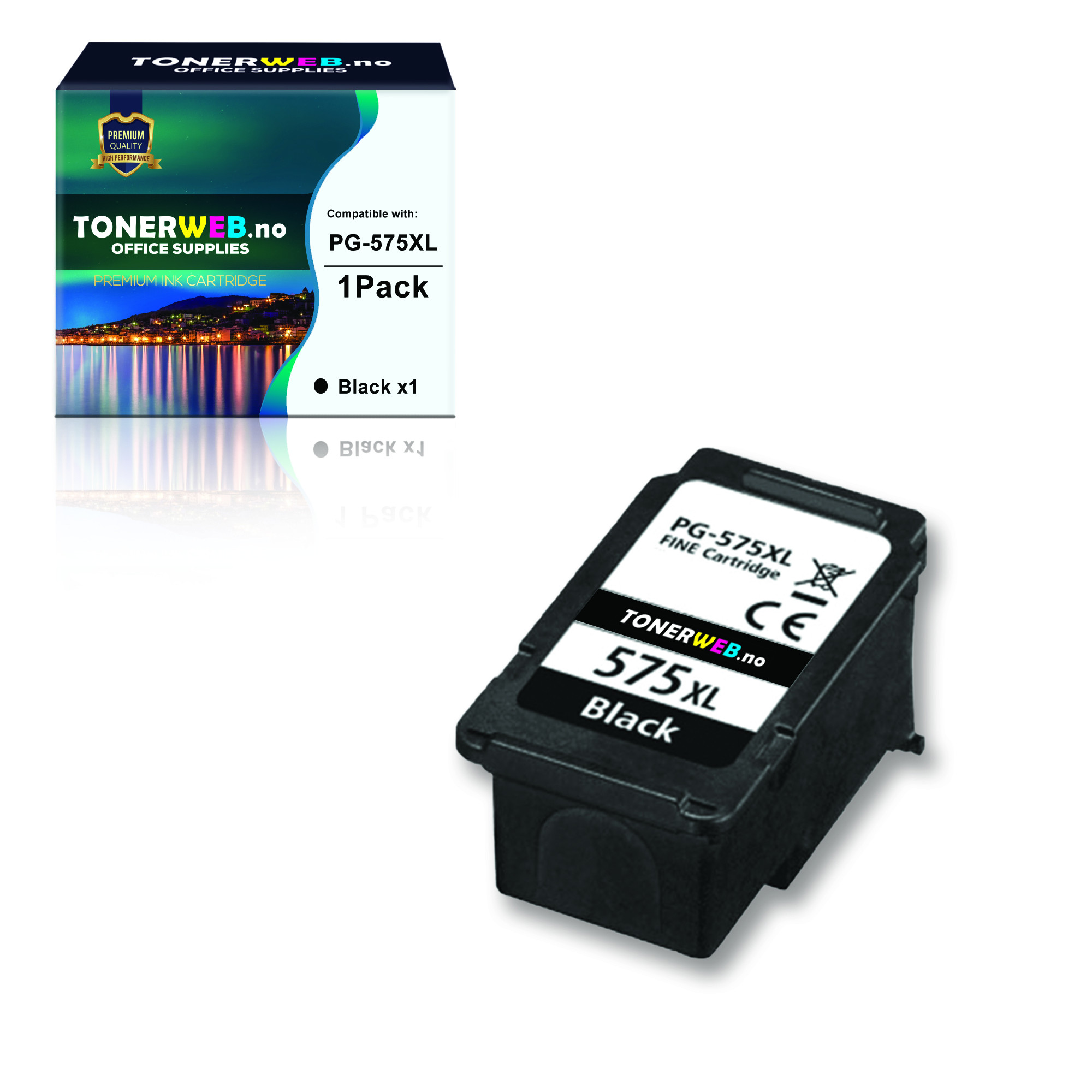 BildeBlekkpatron, erstatter PG-575XL Black XL Ink Cartridge