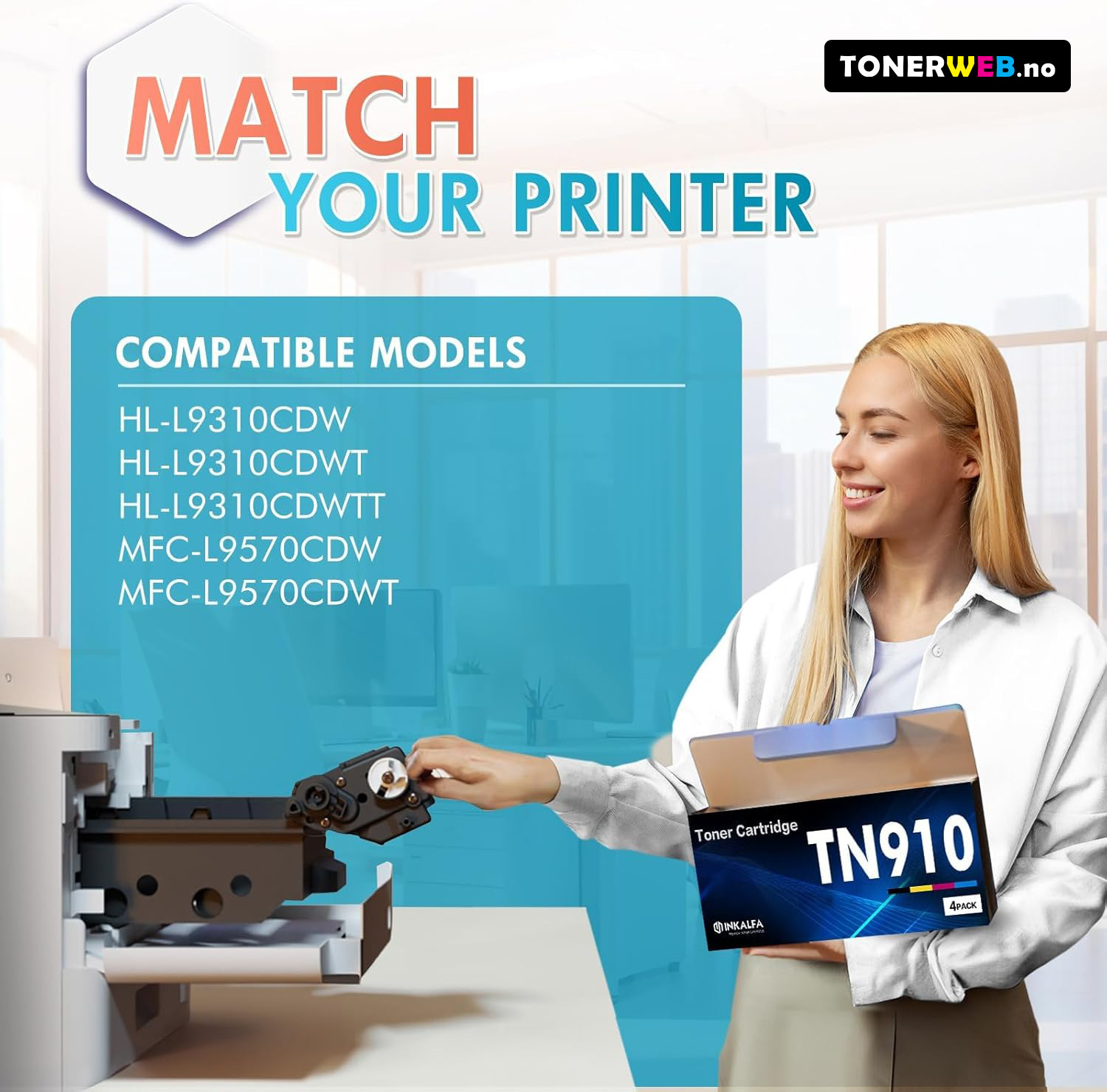 Tonerkassett, erstatter HP Cyan 216A (850 sider)