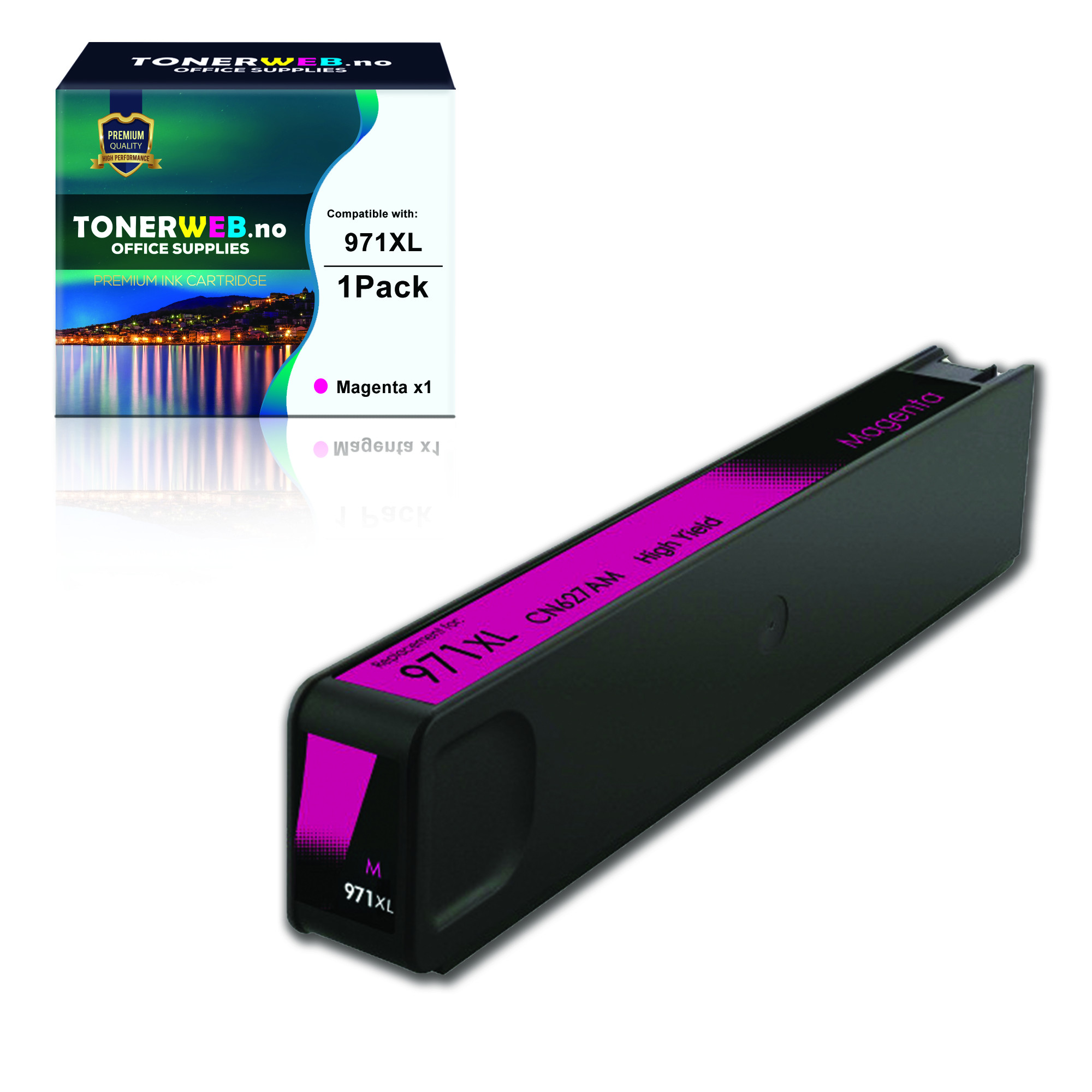 BildeBlekkpatron, erstatter HP Magenta 971XL (110 ml)
