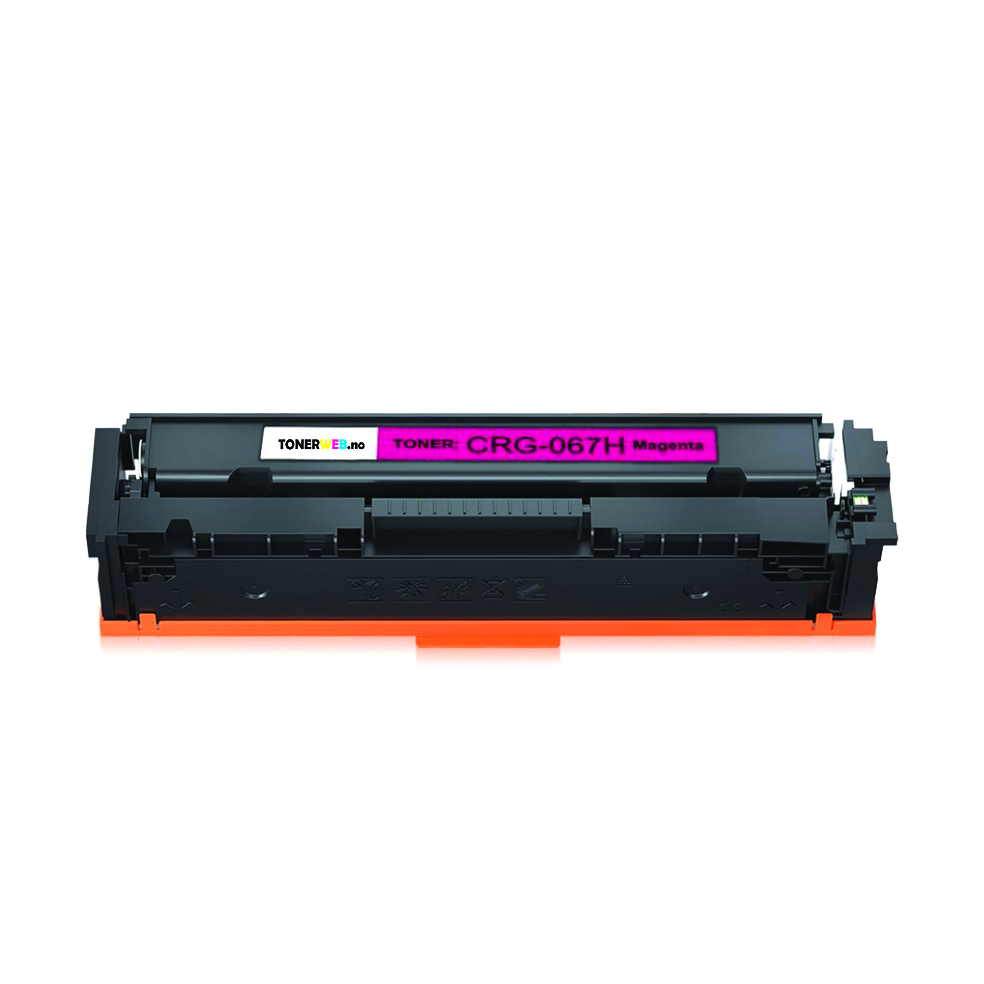 Tonerkassett. erstatter Canon 067 High Magenta 2.35k