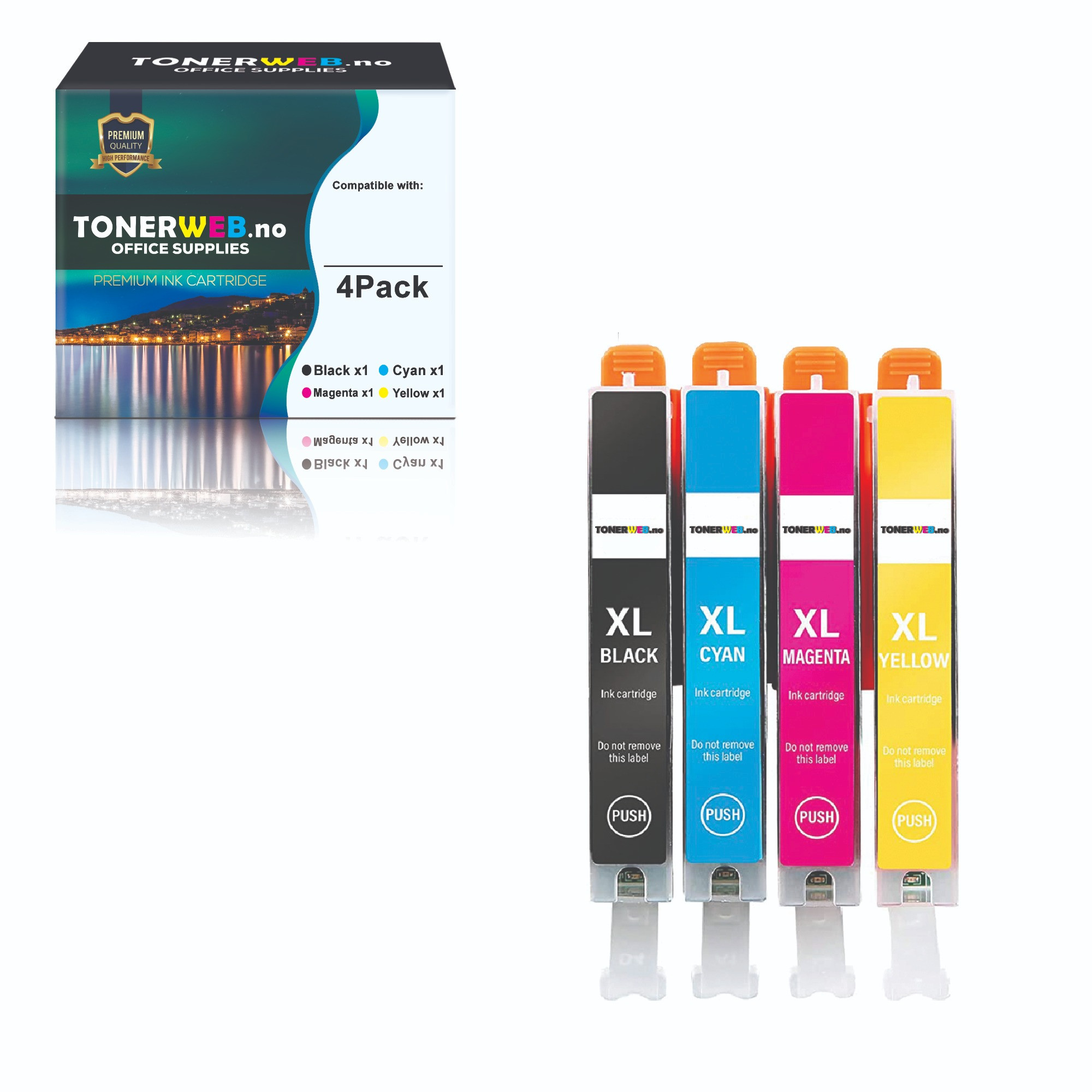 Blekkpatron, erstatter Epson Blekkpatron Sort 266 (5,8 ml) T2661